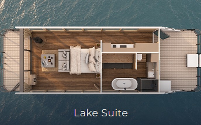 Grundriss-Ansicht von oben: DESIDUS-Modell Lake Suite