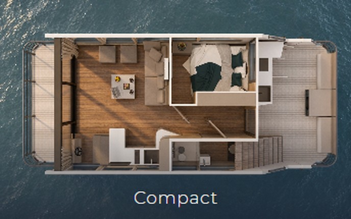 Grundriss-Ansicht von oben: DESIDUS-Modell Compact